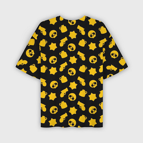 Мужская футболка оверсайз Brawl Stars: Yellow Style / 3D-принт – фото 2
