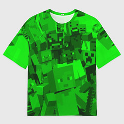 Футболка оверсайз мужская Minecraft game characters, цвет: 3D-принт