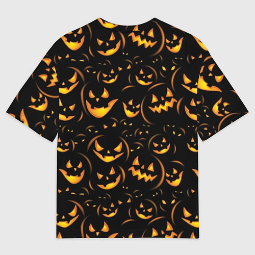 Мужская футболка оверсайз Тыквы на хэллоуин - паттерн / 3D-принт – фото 2