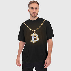 Футболка оверсайз мужская Бриллиантовый биткоин, цвет: 3D-принт — фото 2