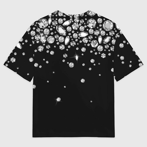 Мужская футболка оверсайз Бриллиантовый дождь / 3D-принт – фото 2