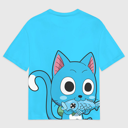 Мужская футболка оверсайз Fairy Tail: Happy / 3D-принт – фото 2