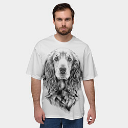 Футболка оверсайз мужская Кокер спаниель, цвет: 3D-принт — фото 2