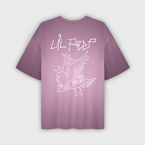 Мужская футболка оверсайз Lil Peep / 3D-принт – фото 2