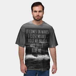 Футболка оверсайз мужская Bring Me The Horizon - it comes in waves, цвет: 3D-принт — фото 2