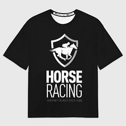 Футболка оверсайз мужская Horse racing, цвет: 3D-принт