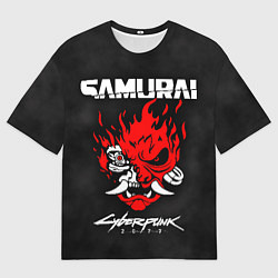 Футболка оверсайз мужская Cyberpunk 2077: Samurai, цвет: 3D-принт