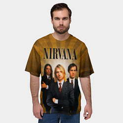 Футболка оверсайз мужская Nirvana, цвет: 3D-принт — фото 2