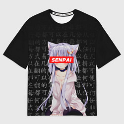 Футболка оверсайз мужская SENPAI ANIME, цвет: 3D-принт