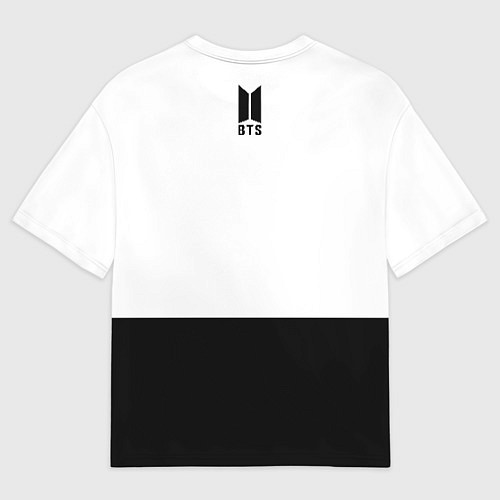 Мужская футболка оверсайз BTS постер / 3D-принт – фото 2