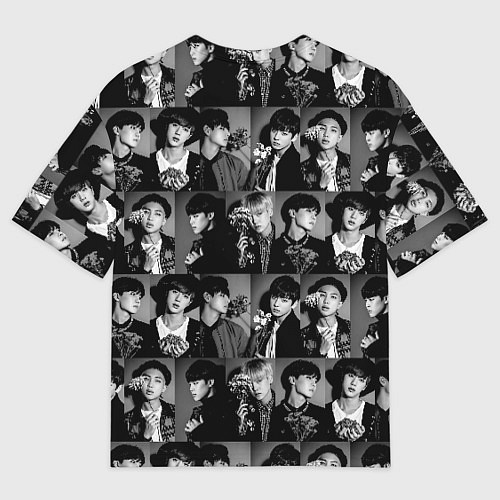 Мужская футболка оверсайз I am army and I lover BTS / 3D-принт – фото 2