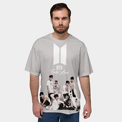 Футболка оверсайз мужская BTS - Take love, цвет: 3D-принт — фото 2