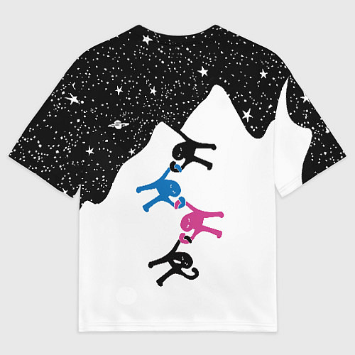 Мужская футболка оверсайз Ъуъ съука скалолазы / 3D-принт – фото 2