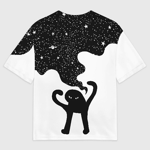 Мужская футболка оверсайз Ъуъ съука - космос / 3D-принт – фото 2