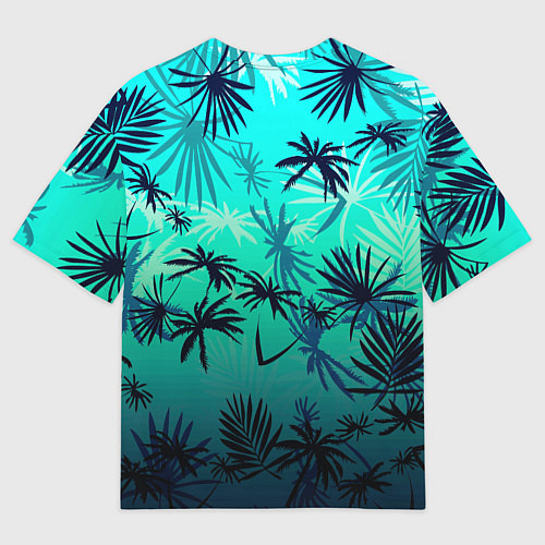Мужская футболка оверсайз GTA пальмы / 3D-принт – фото 2