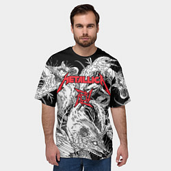Футболка оверсайз мужская Metallica крысы зомби, цвет: 3D-принт — фото 2