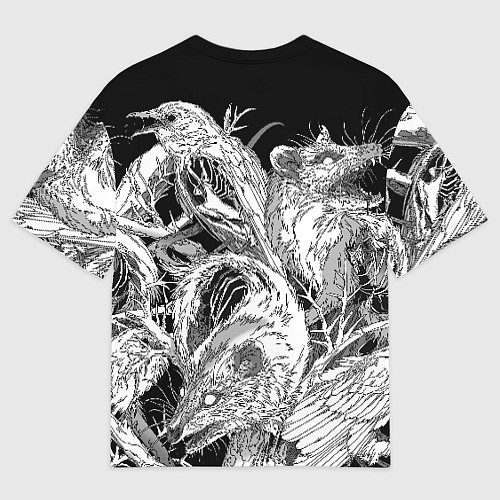 Мужская футболка оверсайз Metallica крысы зомби / 3D-принт – фото 2