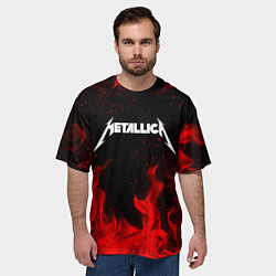 Футболка оверсайз мужская METALLICA НА СПИНЕ, цвет: 3D-принт — фото 2