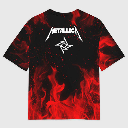 Мужская футболка оверсайз METALLICA НА СПИНЕ / 3D-принт – фото 2