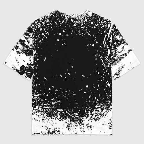 Мужская футболка оверсайз L letter кляксы / 3D-принт – фото 2