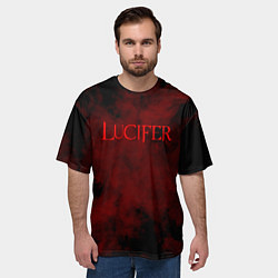 Футболка оверсайз мужская LUCIFER КРЫЛЬЯ, цвет: 3D-принт — фото 2