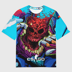 Футболка оверсайз мужская CS GO monster, цвет: 3D-принт
