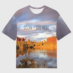 Футболка оверсайз мужская Осень - это небо, цвет: 3D-принт