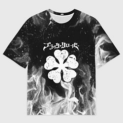 Футболка оверсайз мужская ЧЁРНЫЙ КЛЕВЕР, цвет: 3D-принт