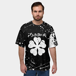 Футболка оверсайз мужская ЧЁРНЫЙ КЛЕВЕР, цвет: 3D-принт — фото 2