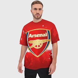 Футболка оверсайз мужская Arsenal, цвет: 3D-принт — фото 2
