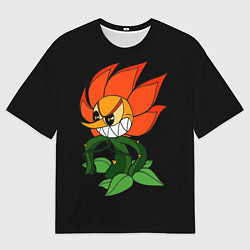 Футболка оверсайз мужская Cuphead - Кэгни Гвоздика, цвет: 3D-принт