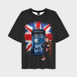 Мужская футболка оверсайз Doctor Who: Bad Wolf