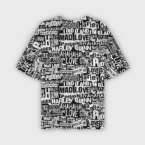 Мужская футболка оверсайз Mad Love / 3D-принт – фото 2