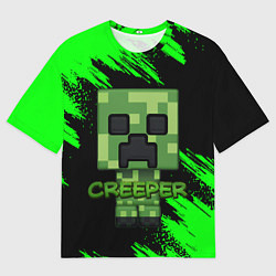 Футболка оверсайз мужская MINECRAFT CREEPER, цвет: 3D-принт