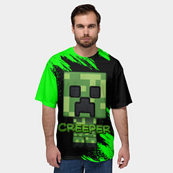 Футболка оверсайз мужская MINECRAFT CREEPER, цвет: 3D-принт — фото 2