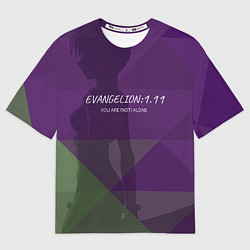 Футболка оверсайз мужская Evangelion: 111, цвет: 3D-принт
