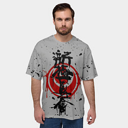 Футболка оверсайз мужская Синкёкусинкай каратэ - до, цвет: 3D-принт — фото 2