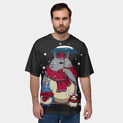 Футболка оверсайз мужская My Neighbor Totoro, цвет: 3D-принт — фото 2