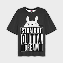 Мужская футболка оверсайз Тоторо Straight outta dream