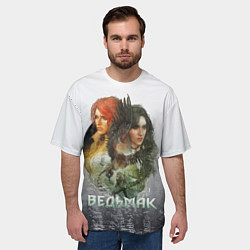 Футболка оверсайз мужская Ведьмак: Трис и Йеннифер, цвет: 3D-принт — фото 2