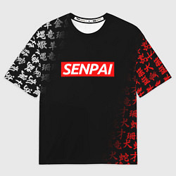 Футболка оверсайз мужская СЕМПАЙ - SENPAI, цвет: 3D-принт