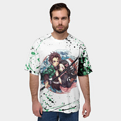 Футболка оверсайз мужская KIMETSU NO YAIBA, цвет: 3D-принт — фото 2