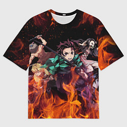 Мужская футболка оверсайз KIMETSU NO YAIBA