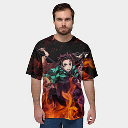 Футболка оверсайз мужская KIMETSU NO YAIBA, цвет: 3D-принт — фото 2