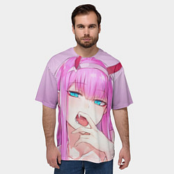 Футболка оверсайз мужская Ahegao, цвет: 3D-принт — фото 2