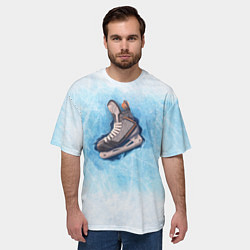 Футболка оверсайз мужская Фмгурное катание, цвет: 3D-принт — фото 2