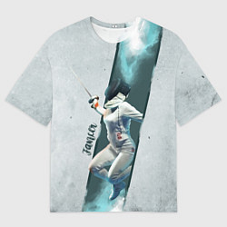 Мужская футболка оверсайз Фехтовальщик