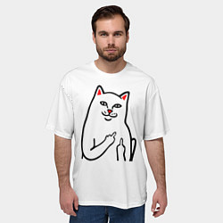 Футболка оверсайз мужская Meme Cat, цвет: 3D-принт — фото 2