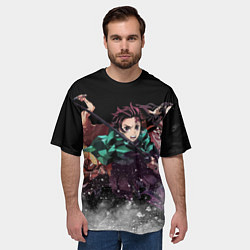 Футболка оверсайз мужская KIMETSU NO YAIBA, цвет: 3D-принт — фото 2
