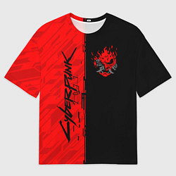 Футболка оверсайз мужская CYBERPUNK 2077, цвет: 3D-принт